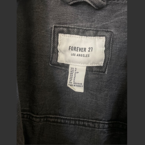 Distressed Black Jean Jacket - Picture 3 of 3